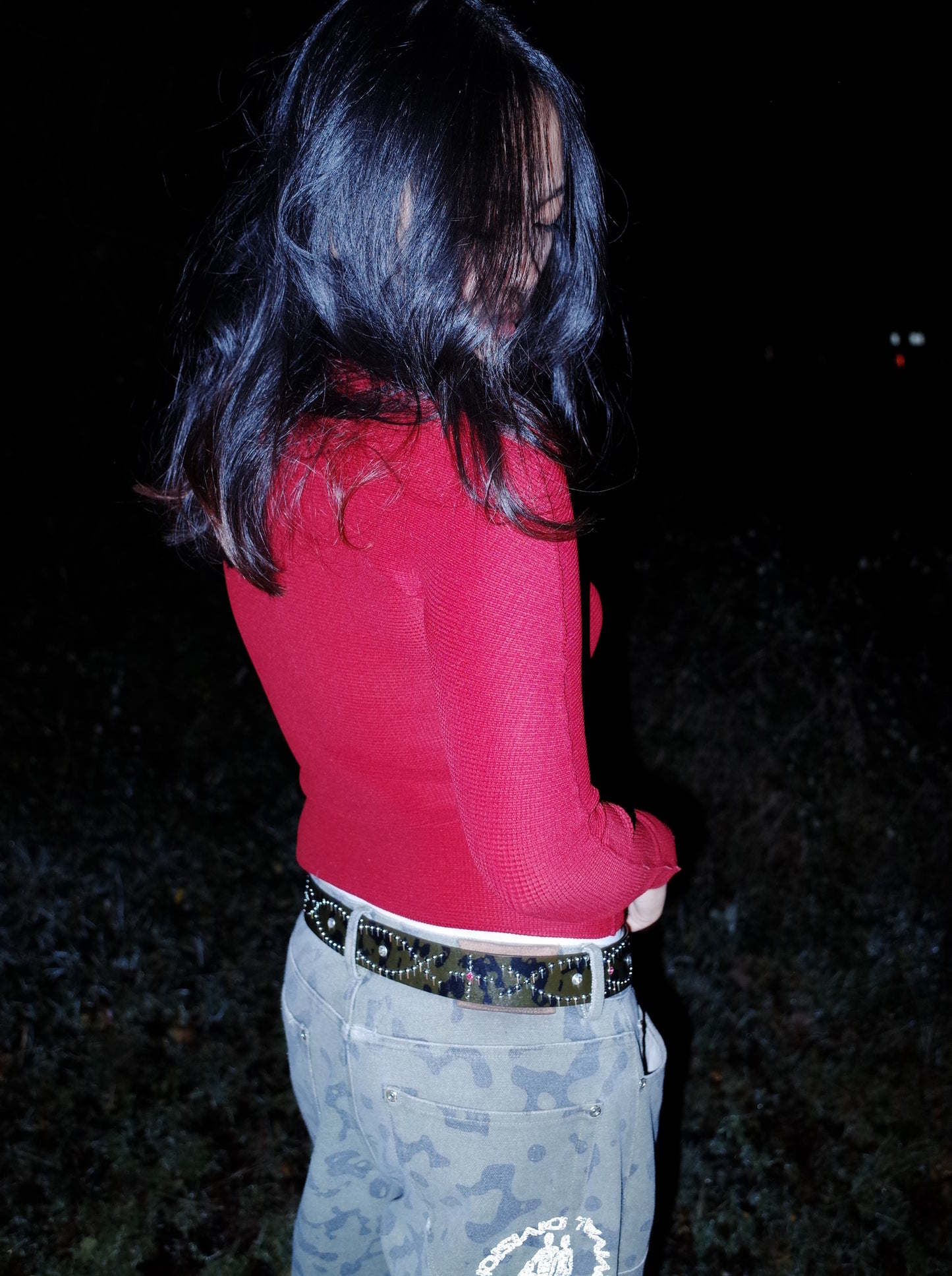 ASPACE* STUDDED BELT [ CAMO ]